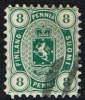 1875-1882. Coat Of Arms. Perf. L 11. 8 PENNI Yellow Green. (Michel: 14 A Yb) - JF157364 - Neufs