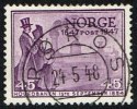 1947. Post Anniversary.  45 øre Violet.  LUX RØROS 24 - 5- 48. (Michel: 329) - JF157384 - Other & Unclassified