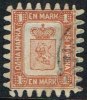 1866-1874. Coat Of Arms. Penni & Mark. Roulette III (long Tongue). 1 MARK Yellow Brown.... (Michel: 10 C) - JF157083 - Nuevos