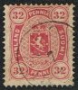 1875. Copenhagen Printing. Perf. 14: 13½. 32 Penni Carmine. Only 57.500 Issued. (Michel: 11) - JF157084 - Unused Stamps