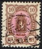 1889. Coat Of Arms. "Three-numbered". Perf. 12½. 10 Mk. Brown/red. (Michel: 34) - JF157232 - Ongebruikt