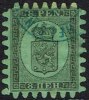 1866-1874. Coat Of Arms. Penni & Mark. Roulette II (short Tongue). 8 PEN. Black On Gree... (Michel: 6 Bx) - JF157203 - Unused Stamps