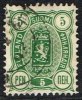 1889. Coat Of Arms. "Three-numbered". Perf. 12½. 5 P. Green. (Michel: 28A) - JF157287 - Neufs
