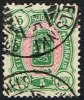 1889. Coat Of Arms. "Three-numbered". Perf. 12½. 5 Mk. Green/red. (Michel: 33) - JF157231 - Ungebraucht