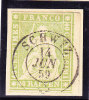 Heimat SZ Schwyz 14.6.1859 Aufgesetzter Vollstempel Auf Strubel 40Rp. #26C - Used Stamps