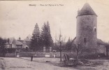 18 - MASSAY Place De L'église Et La Tour Peu Courante Circulée Timbrée 1933 - Massay