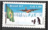 BRAZIL / BRASIL 87 Scott 2096 - FAB No Programa Antártico Brasileiro 1987, Avion , Manchot / Penguin, Neuf ** / MNH , TB - Research Programs
