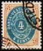 1896-1906. Bi-coloured. 4 C. Blue/brown. Normal Frame. Perf. 12 3/4. (Michel: 18 I) - JF180562 - Deens West-Indië