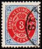 1896-1906. Bi-coloured. 3 C. Blue/red. Inverted Frame. Perf. 12 3/4. (Michel: 17 II) - JF180514 - Dänisch-Westindien