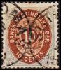 1876-1879. Bi-coloured. 10 C. Dark Light Pearl-grey/light Brown.  Normal Frame. Perf. 1... (Michel: 11 Ib) - JF180585 - Danish West Indies