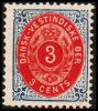 1896-1906. Bi-coloured. 3 C. Blue/red. Inverted Frame. Perf. 12 3/4. (Michel: 17 II) - JF180510 - Deens West-Indië