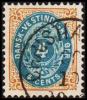 1896-1906. Bi-coloured. 4 C. Blue/brown. Normal Frame. Perf. 12 3/4. Variety. Pos 15 Or... (Michel: 18 I) - JF180571 - Danish West Indies