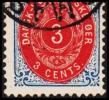 1896-1906. Bi-coloured. 3 C. Blue/red. Inverted Frame. Perf. 12 3/4. (Michel: 17 II) - JF180520 - Deens West-Indië