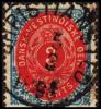 1873-1874. Bi-coloured. 3 C. Blue/red. Inverted Frame. Perf. 14x13½. CHRISTIANSTED 5 3 ... (Michel: 6 IIb) - JF180500 - Danish West Indies