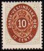 1876-1879. Bi-coloured. 10 C. Dark Light Pearl-grey/light Brown.  Normal Frame. Perf. 1... (Michel: 11 Ib) - JF180591 - Dänisch-Westindien