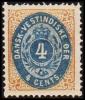 1873-1874. Bi-coloured. 4 C. Brown/blue. Normal Frame. Perf. 14x13½. 2. Print. (Michel: 7 Ib) - JF180550 - Danish West Indies