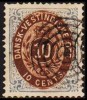 1876-1879. Bi-coloured. 10 C. Dark Ultramarine/dark Brown. 3rd Print. Normal Frame. Per... (Michel: 11 Ia) - JF180576 - Danish West Indies