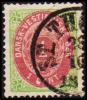 1873-1874. Bi-coloured. 1 C. Green/red. Normal Frame. Perf. 14x13½. 6th Print. Pos. 36 (Michel: 5 Ib) - JF180442 - Dänisch-Westindien