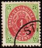 1896-1906. Bi-coloured. 1 Cent Green/red. Inverted Frame. Perf. 12 3/4. (Michel: 16 II) - JF180469 - Dänisch-Westindien