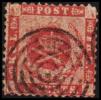 1872. 3 C. Carmine-rose. Lineperf. 12½. 5 Ringcancel. (Michel: 3 A) - JF180425 - Danish West Indies