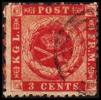 1872. 3 C. Carmine-rose. Lineperf. 12½. Private Perforation At Left.  (Michel: 3 A) - JF180419 - Danish West Indies