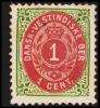 1896-1906. Bi-coloured. 1 Cent Green/red. Inverted Frame. Perf. 12 3/4. (Michel: 16 II) - JF180464 - Deens West-Indië