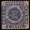1873. 4 C. Blue-ultramarine. Lineperf. 12½. (Michel: 4 A) - JF180424 - Danish West Indies