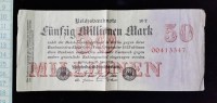 Billet, Allemagne, 50 Millionen Mark 1923 - 50 Millionen Mark