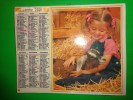 Calendrier 1989-oberthur Fillette-chevreau-oiseau-a L´interieur Yvelines-evry-haut De Seine Etc.. - Grossformat : 1981-90