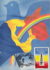 31946- NATIONAL DAY- DECEMBER 1ST, FLAG, DOVE, ENDLESS COLUMN, MAXIMUM CARD, 1990, ROMANIA - Maximum Cards & Covers