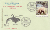 32084- BROWN BEAR, PENGUIN, REINDEER, KILLER WHALE, ORCA, ARCTIC WILDLIFE, SPECIAL COVER, 1993, ROMANIA - Fauna ártica