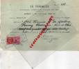 75 - PARIS - RECU DE ABEL FOURNIER PRUNAY CASSEREAU- JOURNAL AGRICOLE LE FERMIER - 1950 - 1950 - ...