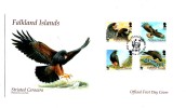 Falkland Isl. 2006 - National (local ) Long FDC WWF -  Bird Of Prey - FDC