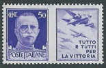 1942 REGNO PROPAGANDA DI GUERRA 50 CENT MNH ** - Y036 - War Propaganda