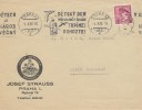 K2982 - Czechoslovakia (1938) Praha 25 (ch3): Children´s Day... (letter) Sender: Josef Strauss, Prague (logo: Ostrich !) - Struisvogels