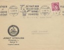 K2982 - Czechoslovakia (1938) Praha 25 (ch3): Children´s Day... (letter) Sender: Josef Strauss, Prague (logo: Ostrich !) - Autruches
