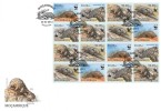 Mozambico 2013, WWF, Pangolin, 4val. X4 In Sheetlet IMPERFORATED In FDC - FDC