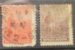 Argentina 1911 Agriculture 2c 1915 5c Overprint - Oblitérés