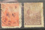 Argentina 1911 Agriculture 2c 1915 5c Overprint - Usados