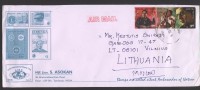 INDIA Postal History Letter Brief IN 028 Personalities Music Jagjit Singh Music Air Mail - Brieven En Documenten