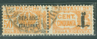 Repubblica Sociale 1944 Pacchi Postali 50 C. Usato - Postal Parcels