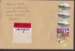 Argentina Registered Certificada 2012 Cover Letra To France 3x 10 P Ushuaia, 1 P Buenos Aires, 50 C Ituya Stamps !! - Lettres & Documents