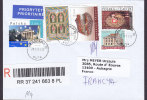 Poland Prioritaire & Registered Einschreiben Labels WARSZAWA 2012 Cover Brief Mineral Agat Isfahan Miasto European Union - Cartas & Documentos