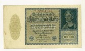 Allemagne GERMANY REICHSBANKNOTE Billet 10000 MARK 1922 # D.00931935 - GERMANIA - 10.000 Mark