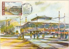 32173- TRAM, TRAMWAY, BUCHAREST UNION HALL, MAXIMUM CARD, OBLIT FDC, 1993, ROMANIA - Tramways