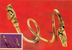 32190- DACIAN BRACELET FROM CUCUTENI SITE, ARCHAEOLOGY, MAXIMUM CARD, 1980, ROMANIA - Archeologie