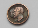 Petite Médaille Napoléon III Et Eugénie - 14 Juin 1856 *** EN ACHAT IMMEDIAT *** - Royal / Of Nobility