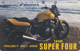 Télécarte JAPON / 290-28217 - MOTO HONDA ** CB 400 **  - MOTOR BIKE JAPAN Free Phonecard - MOTORRAD TK - 372 - Motos