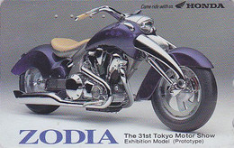 Télécarte JAPON / 110-011 - MOTO HONDA ** ZODIA ** - MOTOR BIKE JAPAN Phonecard - MOTORRAD Telefonkarte - 376 - Motos
