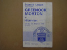 FOOTBALL 1972 SCOTTISH LEAGUE Div.1 PROGRAMME 11th.NovemberGREENOCK MORTON V HIBERNIAN. - Other & Unclassified